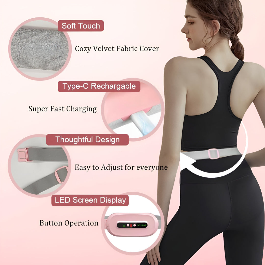 Heating Pad with Vibration Massage – Cordless Pain Relief Belt