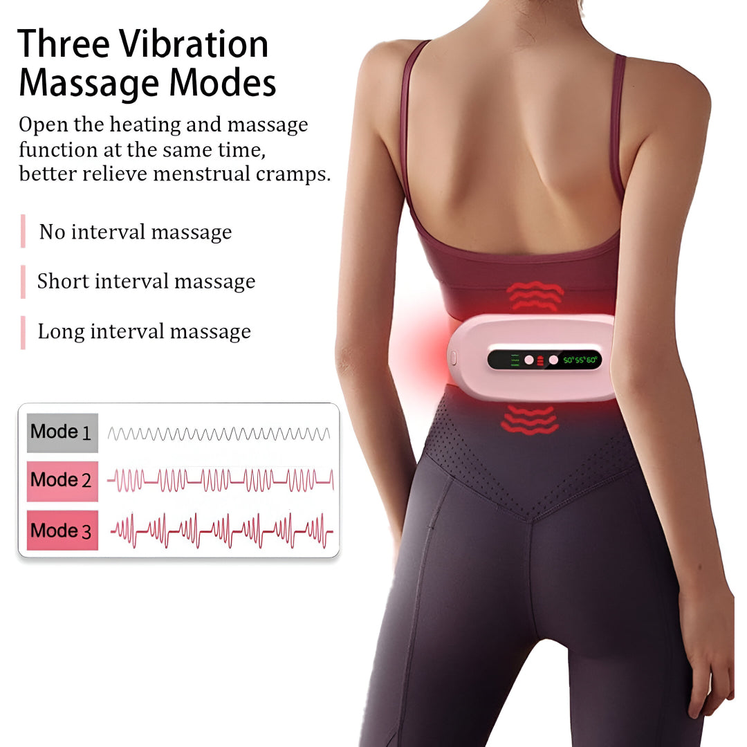 Heating Pad with Vibration Massage – Cordless Pain Relief Belt