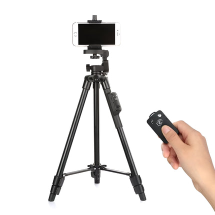 YUNTENG VCT-5208 Tripod with Bluetooth Remote for Mobile Phones, DSLR & Action Cameras | 360° Pan & Tilt | Height Adjustable 43–125cm