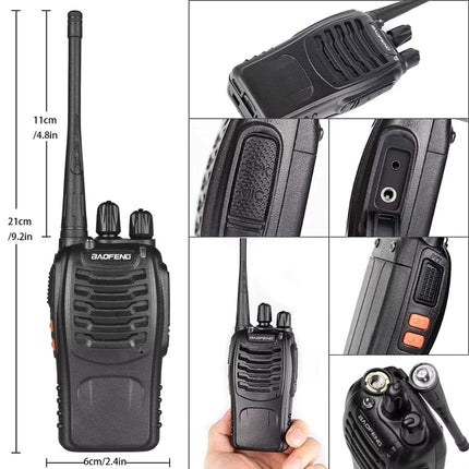 Baofeng BF-888S Long-Range 2-Way Radio Walkie Talkie  – 16 Channels, 5KM Range, Rechargeable