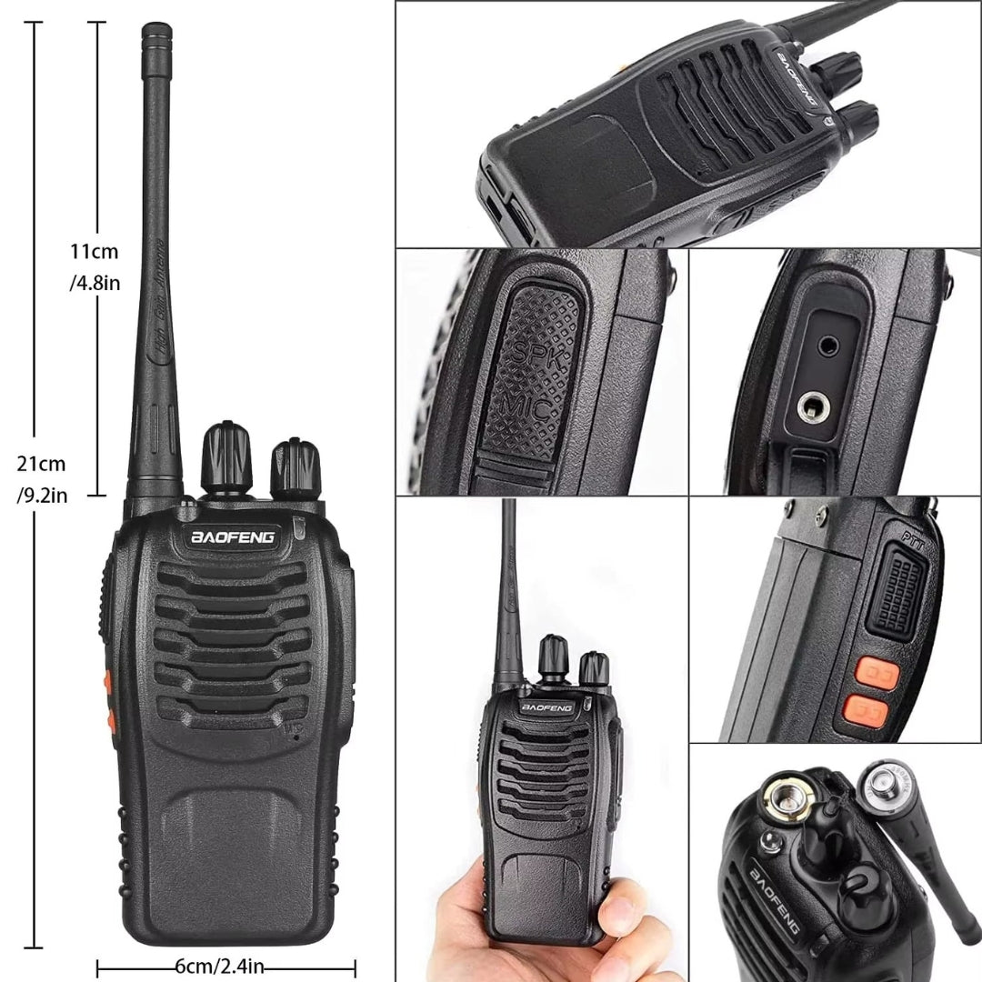Baofeng BF-888S Long-Range 2-Way Radio Walkie Talkie  – 16 Channels, 5KM Range, Rechargeable