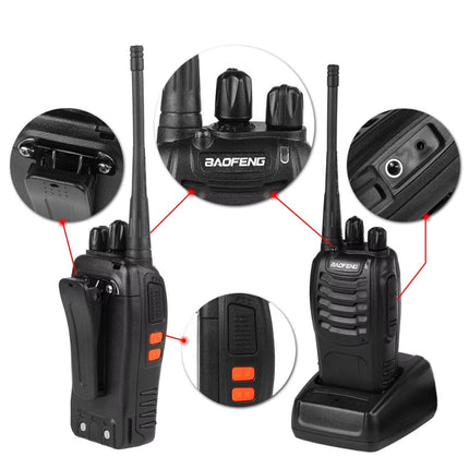Baofeng BF-888S Long-Range 2-Way Radio Walkie Talkie  – 16 Channels, 5KM Range, Rechargeable