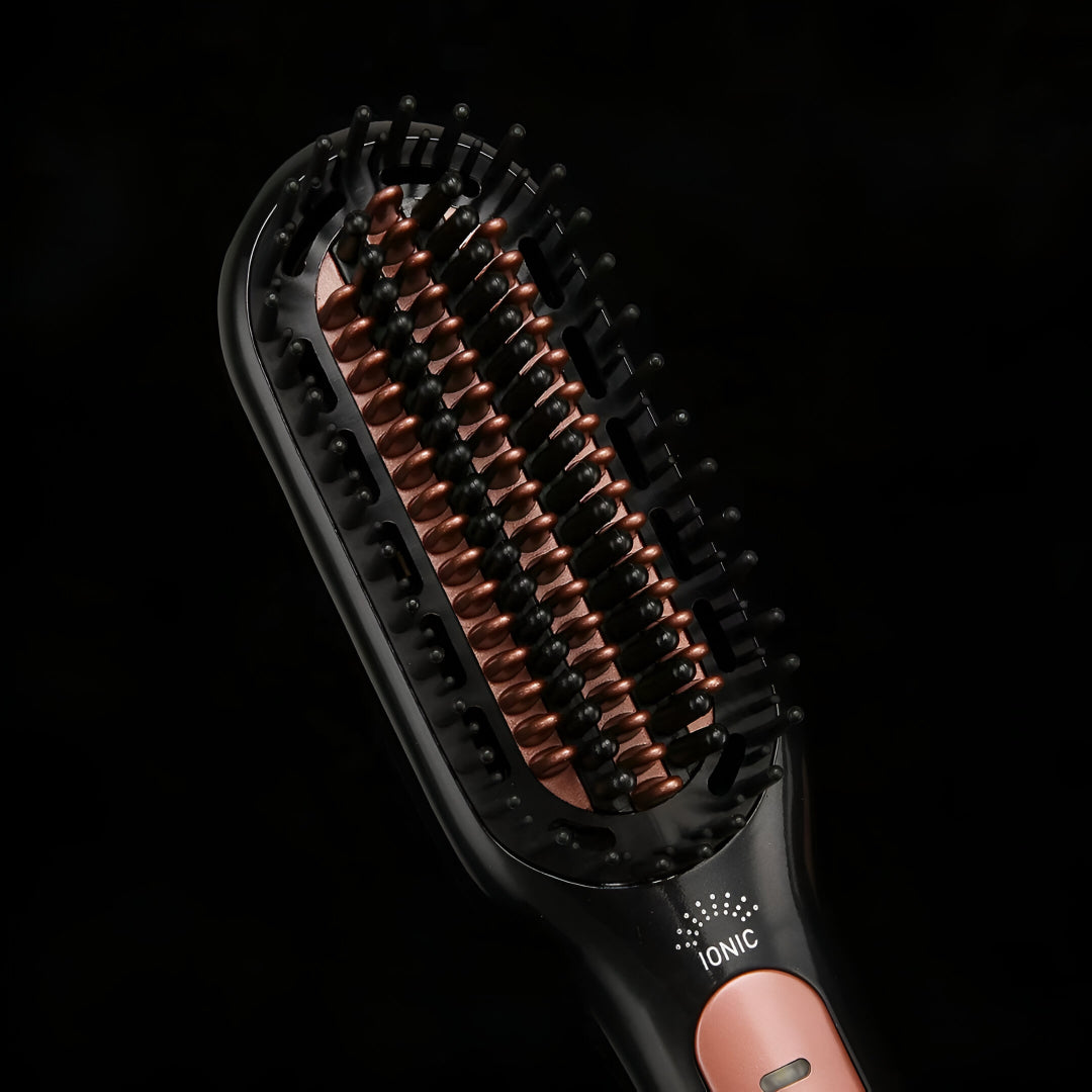 Joy Professional 3-in-1 Hair Styling Brush, Dryer & Straightener – Ionic Hot Air Brush with Adjustable Heat Settings