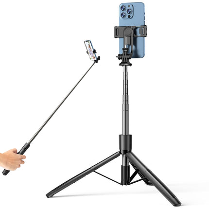 Yesido SF13 2-in-1 Bluetooth Tripod & Monopod – 1.58M Telescopic Selfie Stick with Remote, 360° Rotation, LED Light & Camera Compatible