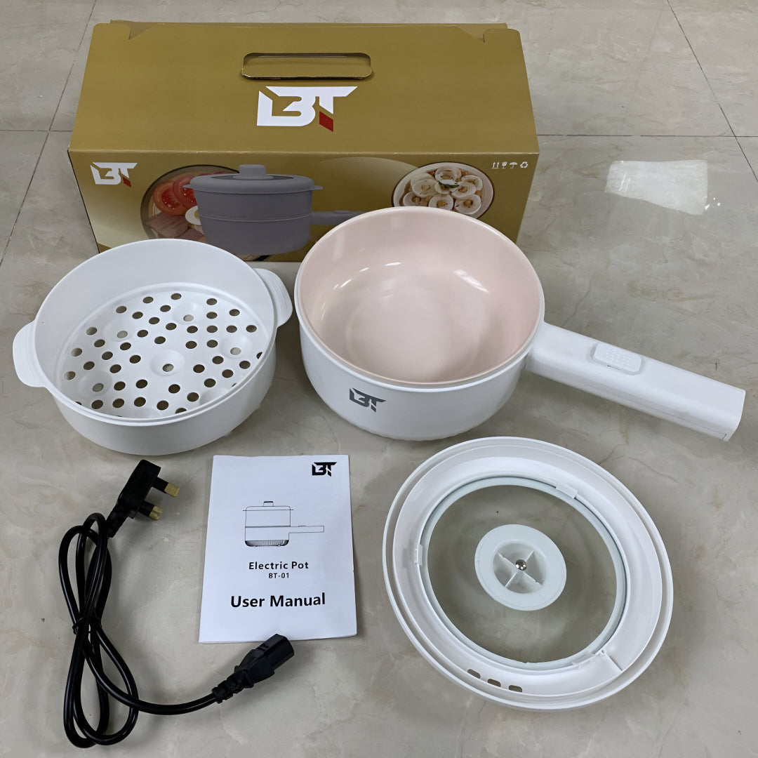 Electric Pot 1200W Multi-Functional Cooker – 2.0L Capacity | Non-Stick, Adjustable Heat, Delay Start & Keep Warm | BT-01