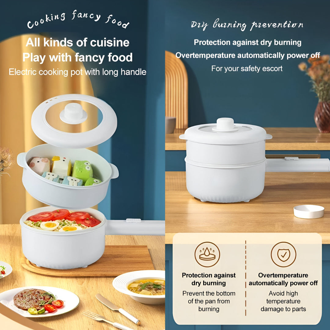 Electric Pot 1200W Multi-Functional Cooker – 2.0L Capacity | Non-Stick, Adjustable Heat, Delay Start & Keep Warm | BT-01