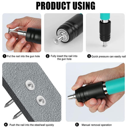 Nail Gun | Mini Nail Wall Fastening Tool for Cement, Brick & Steel | Portable Nail Shooter for DIY & Professional Use