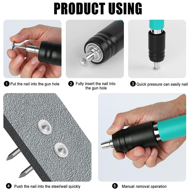 Nail Gun | Mini Nail Wall Fastening Tool for Cement, Brick & Steel | Portable Nail Shooter for DIY & Professional Use