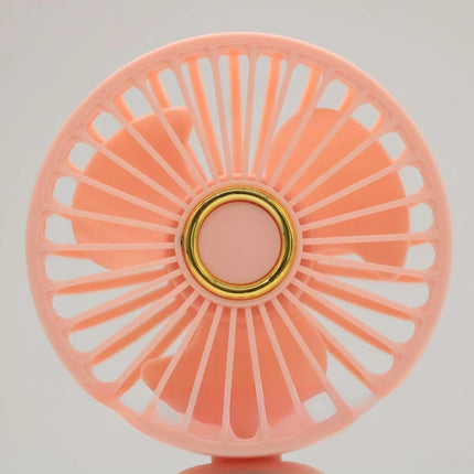 Folding LED Digital Display Mini Fan | Portable Rechargeable Desk & Handheld Fan with 5 Speeds, 3000mAh Battery & USB Charging