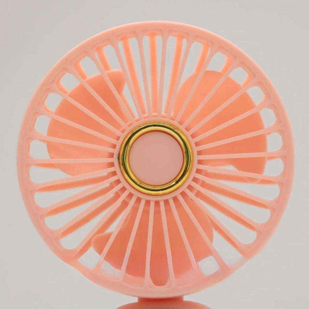 Folding LED Digital Display Mini Fan | Portable Rechargeable Desk & Handheld Fan with 5 Speeds, 3000mAh Battery & USB Charging