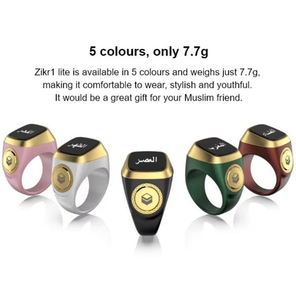 iQibla Smart Zikr Ring – Digital Tasbih Counter with OLED Display & Prayer Time Reminders