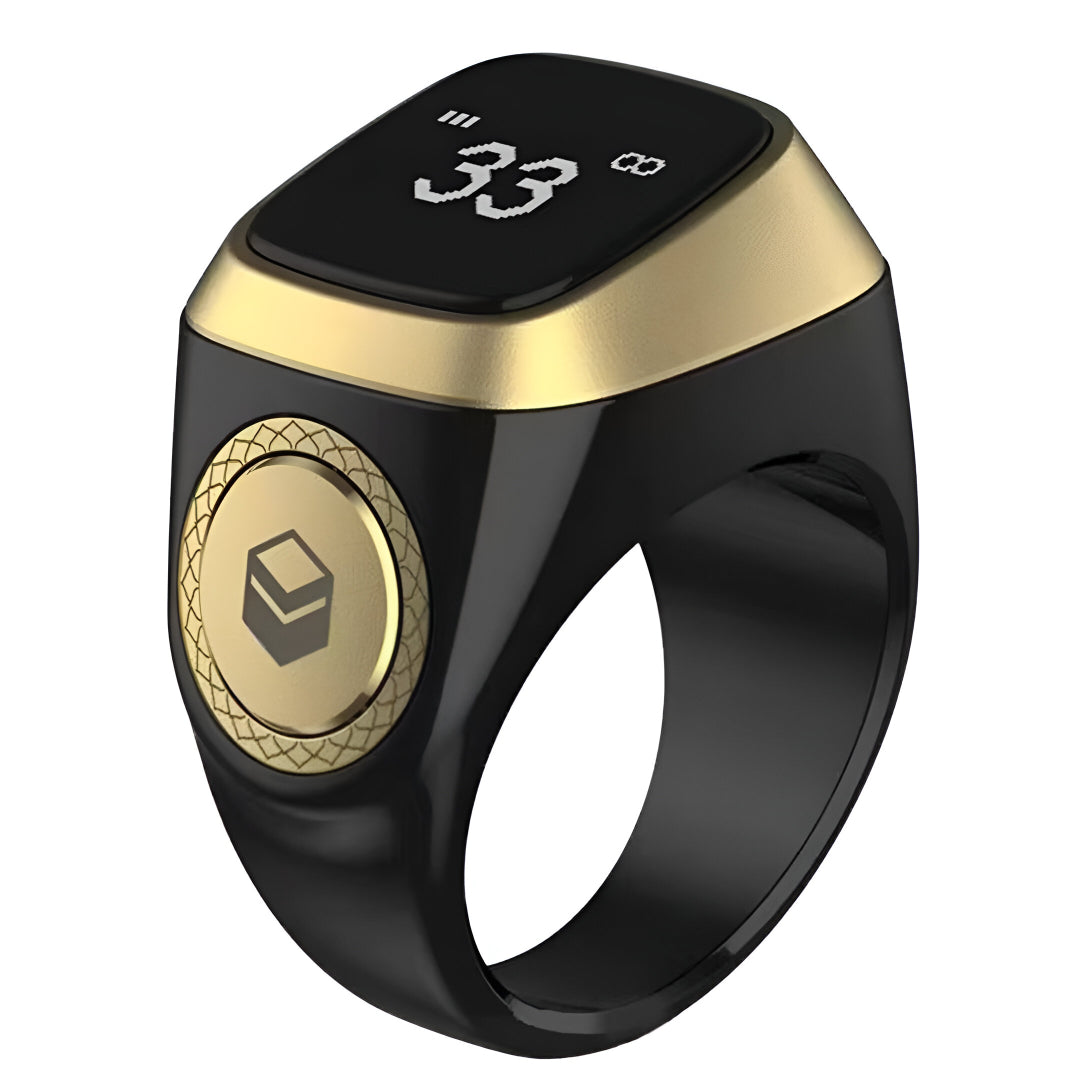 iQibla Smart Zikr Ring – Digital Tasbih Counter with OLED Display & Prayer Time Reminders