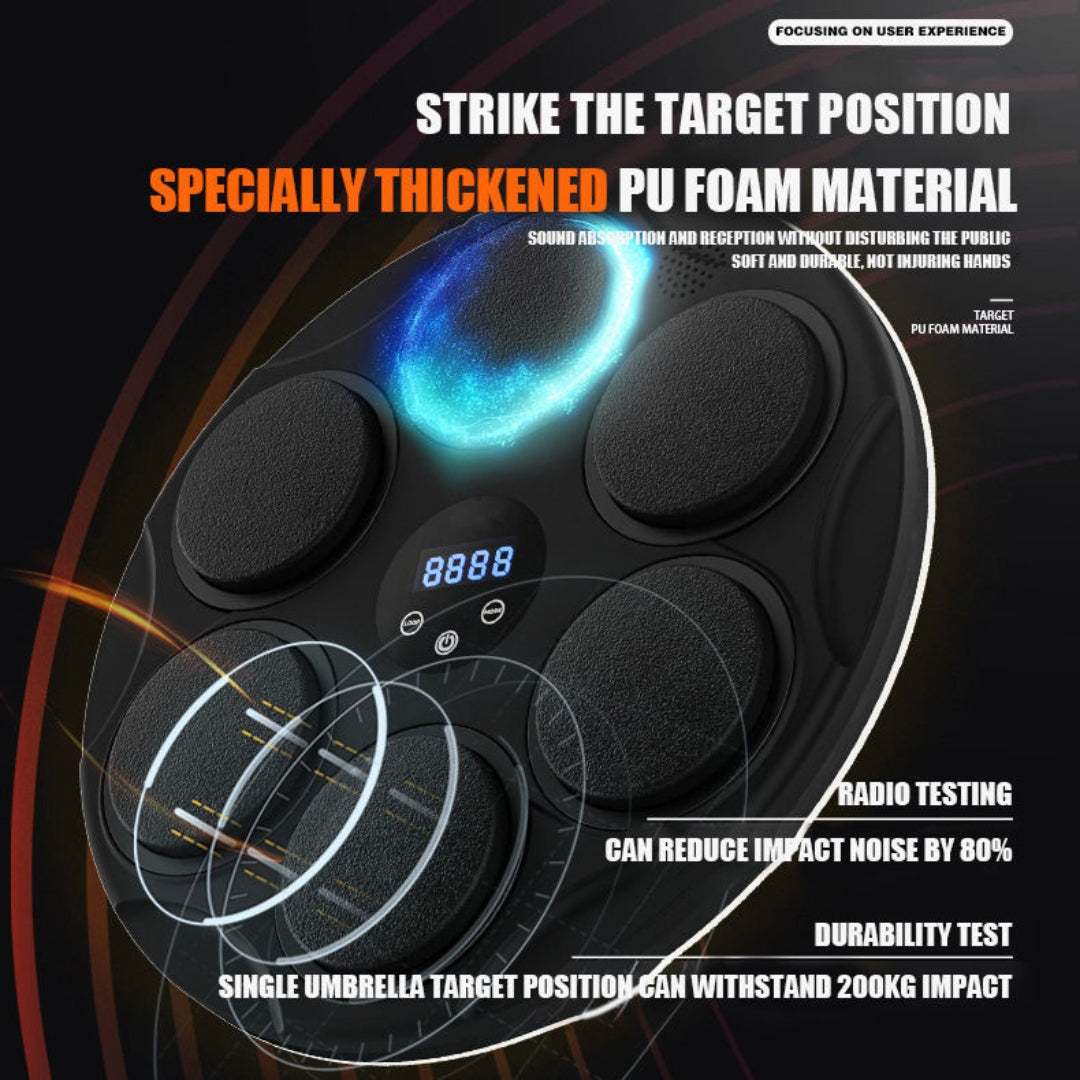 MUSICAL BOXING PRO | Smart Music Boxing Machine with Gloves, Bluetooth & LED Interactive Training