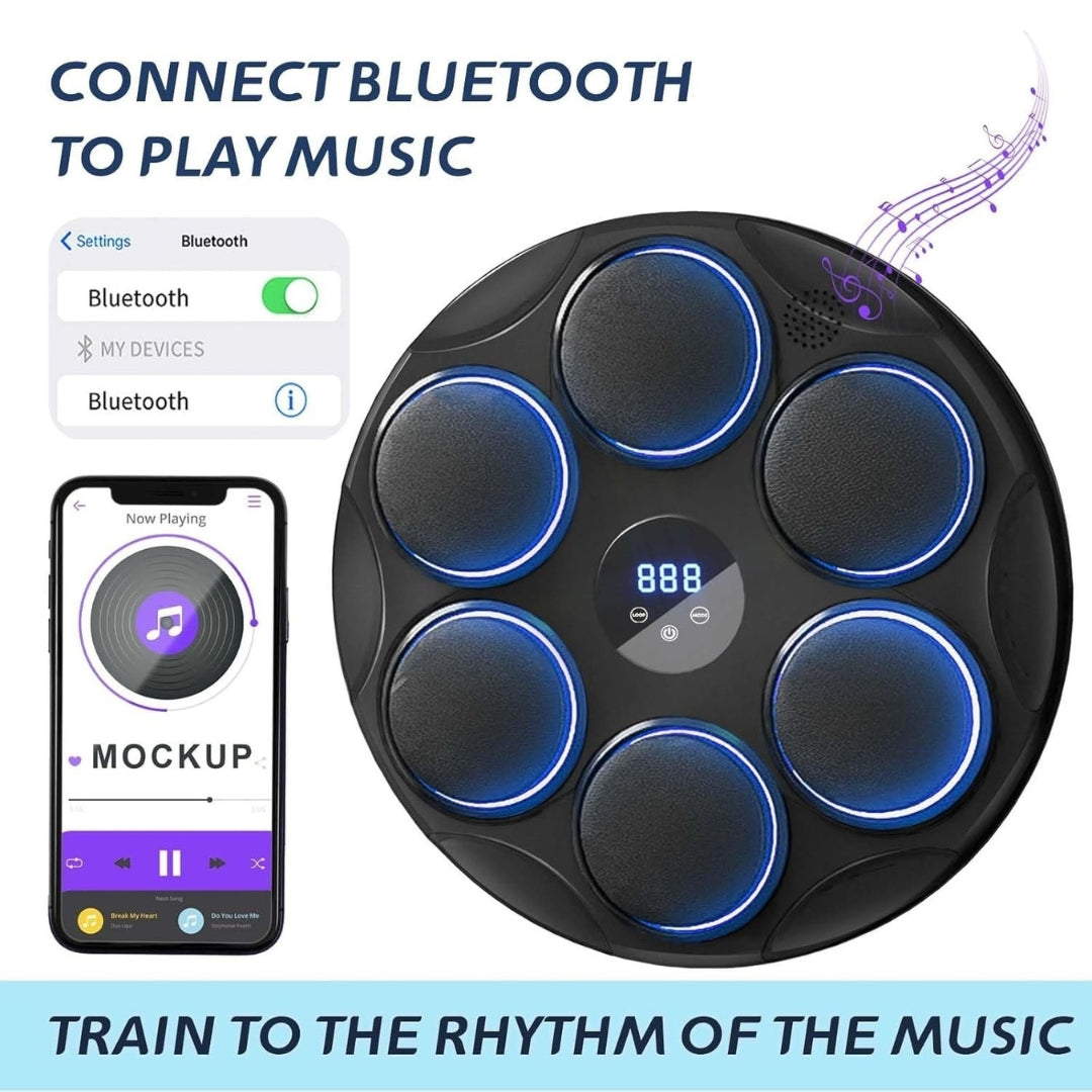 MUSICAL BOXING PRO | Smart Music Boxing Machine with Gloves, Bluetooth & LED Interactive Training