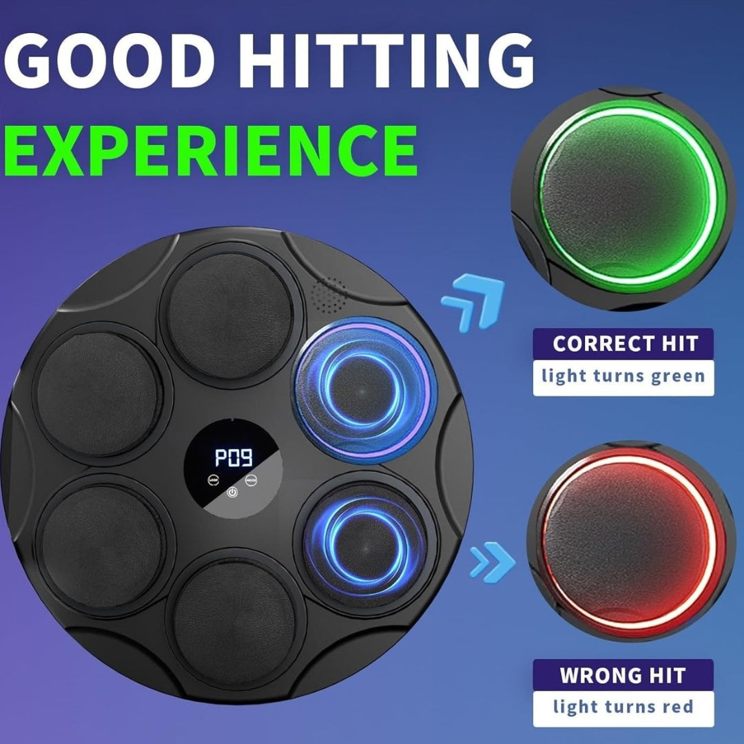 MUSICAL BOXING PRO | Smart Music Boxing Machine with Gloves, Bluetooth & LED Interactive Training