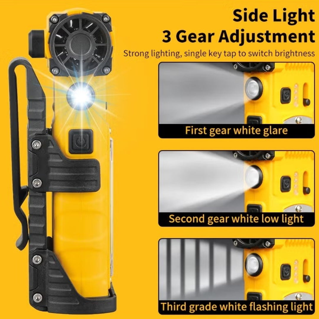 VIOLENT FAN F020 | 130,000 RPM Upgraded Mini Turbofan – High-Speed Cordless Handheld Blower with 5000mAh Battery, LED Lights, 4 Nozzles & Emergency Seat Belt Cutter