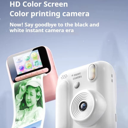 Digital Mini Instant Print Camera for Kids – Digital Educational Toy with 4 Rolls of Color Paper & Strap