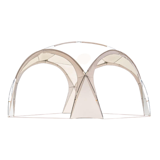 Outdoor Sunshade Shelter – Large 420×420×230cm, UPF50+ Waterproof Canopy Tent with 2 Side Walls for 8–10 People