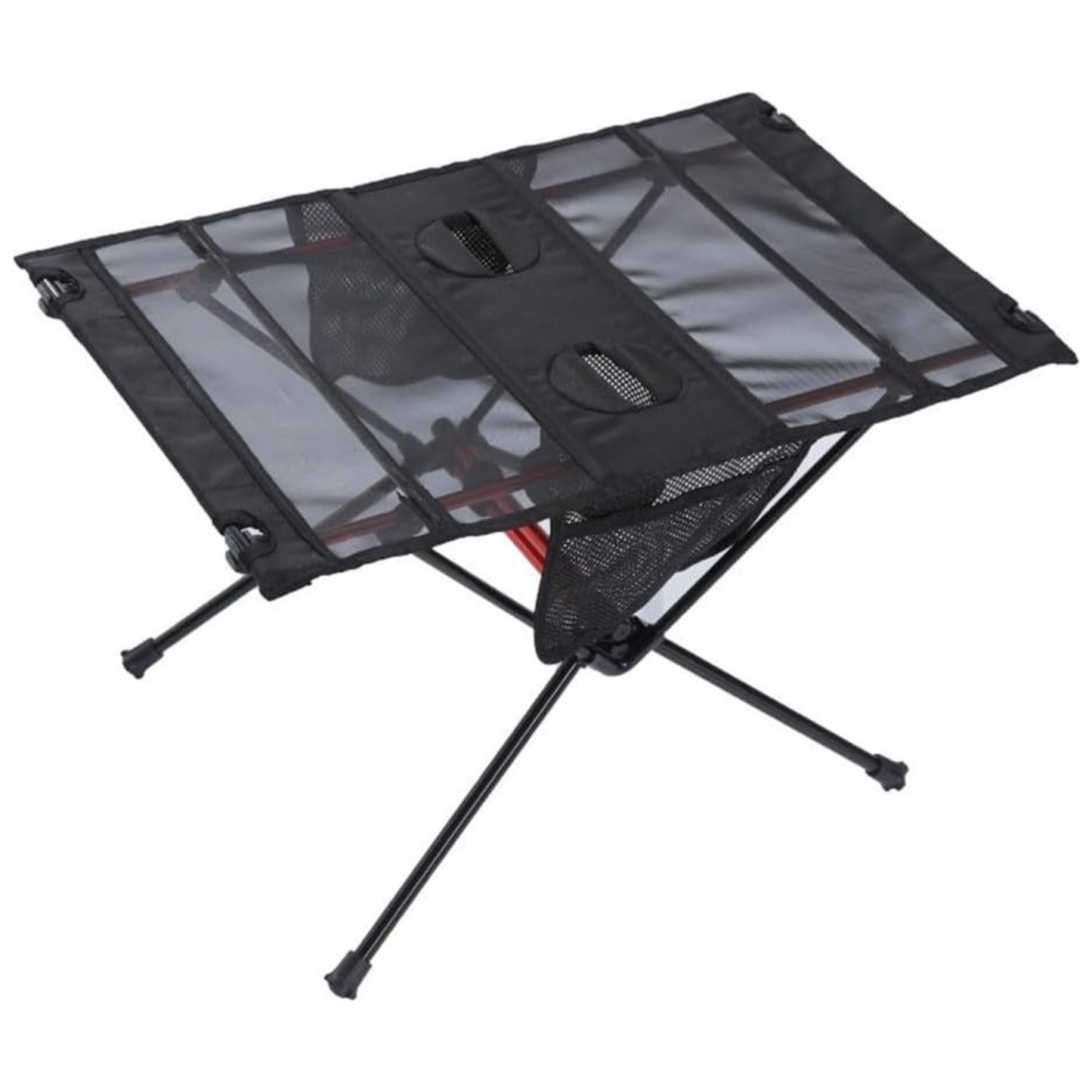 Portable Folding Camping Table with Mesh Storage & Cup Holders – Lightweight Aluminum Alloy Outdoor Table with Carry Bag
