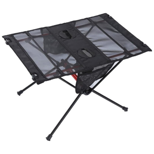 Portable Folding Camping Table with Mesh Storage & Cup Holders – Lightweight Aluminum Alloy Outdoor Table with Carry Bag