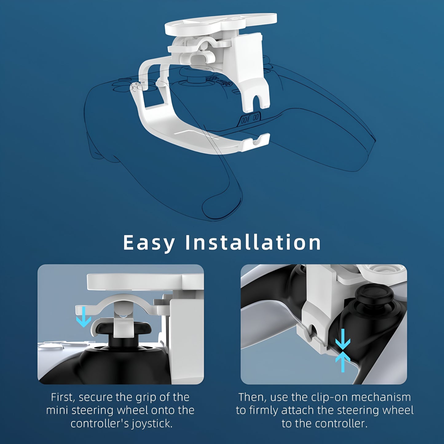 Mini Steering Wheel for PS5 Controller