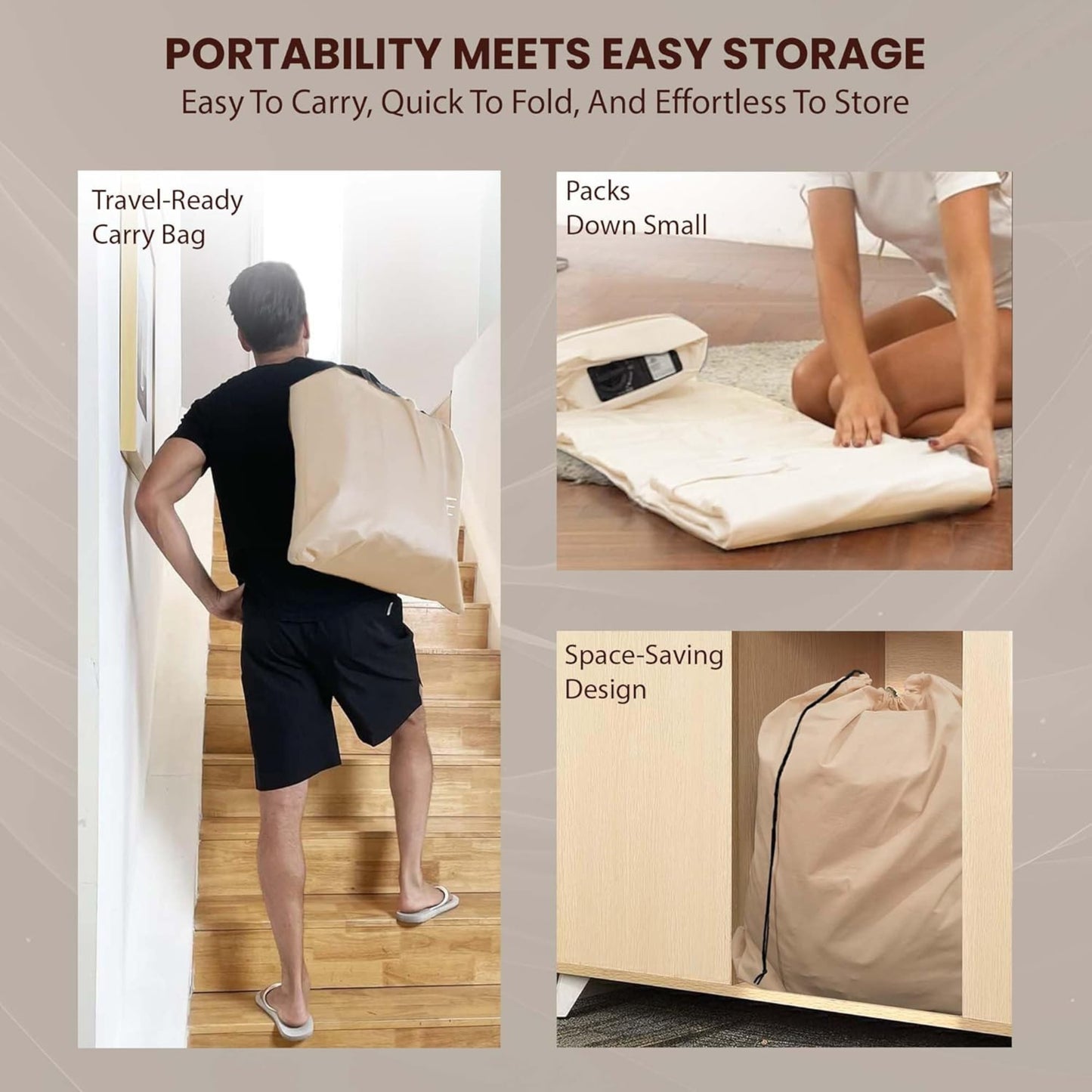 Portable Air Mattress – Single & Double | Built-in Pump, Waterproof Inflatable Bed for Home, Camping & Guest Use