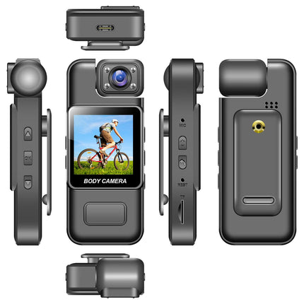 Body Camera 4K HD – Mini Portable Video Recorder with 180° Rotatable Lens
