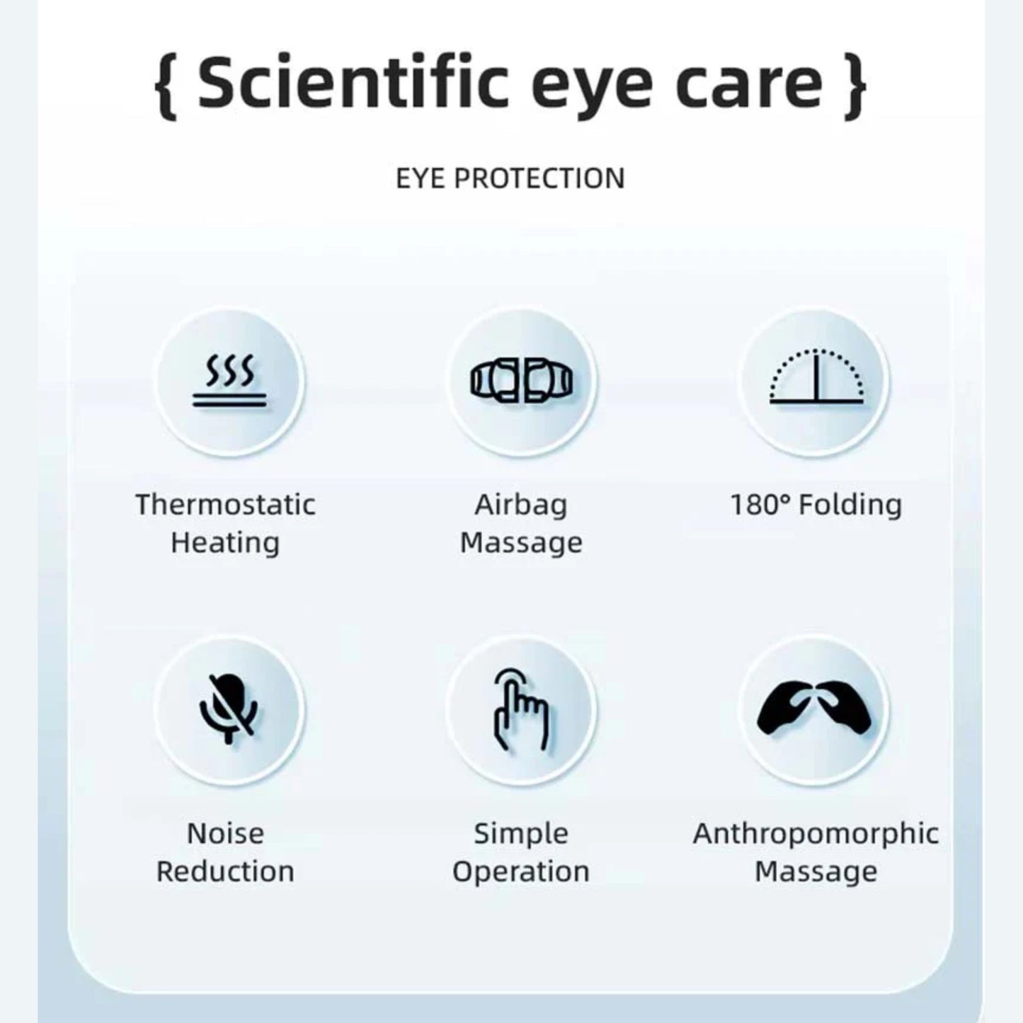 DS-310C Bluetooth Eye Massager with Heat, Air Compression, Vibration & Music – 5 Modes, Foldable & Rechargeable