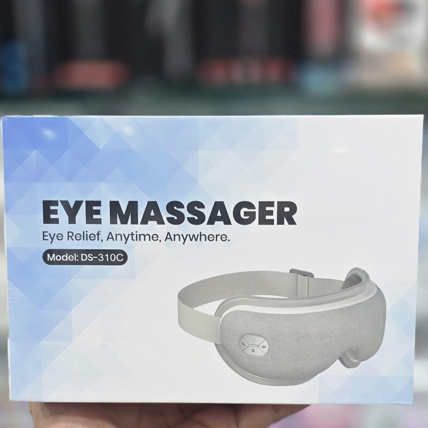 DS-310C Bluetooth Eye Massager with Heat, Air Compression, Vibration & Music – 5 Modes, Foldable & Rechargeable