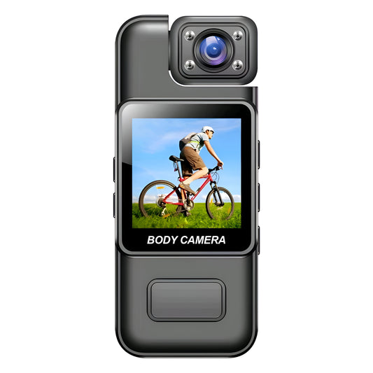 Body Camera 4K HD – Mini Portable Video Recorder with 180° Rotatable Lens