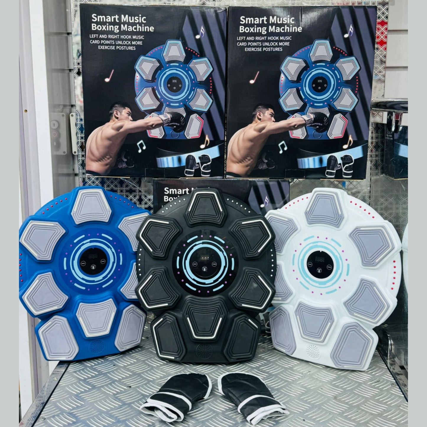 Smart Music Boxing Machine | Bluetooth Boxing Target with Music & LCD Counter – Home Fitness & Training Pad