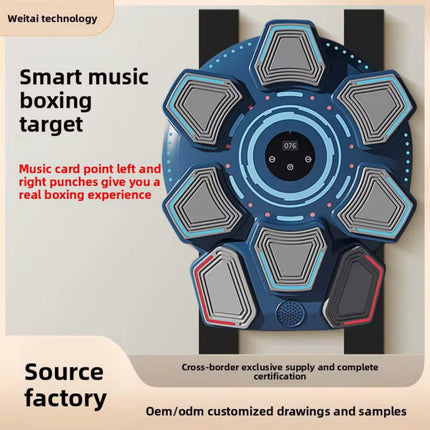 Smart Music Boxing Machine | Bluetooth Boxing Target with Music & LCD Counter – Home Fitness & Training Pad