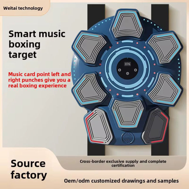 Smart Music Boxing Machine | Bluetooth Boxing Target with Music & LCD Counter – Home Fitness & Training Pad