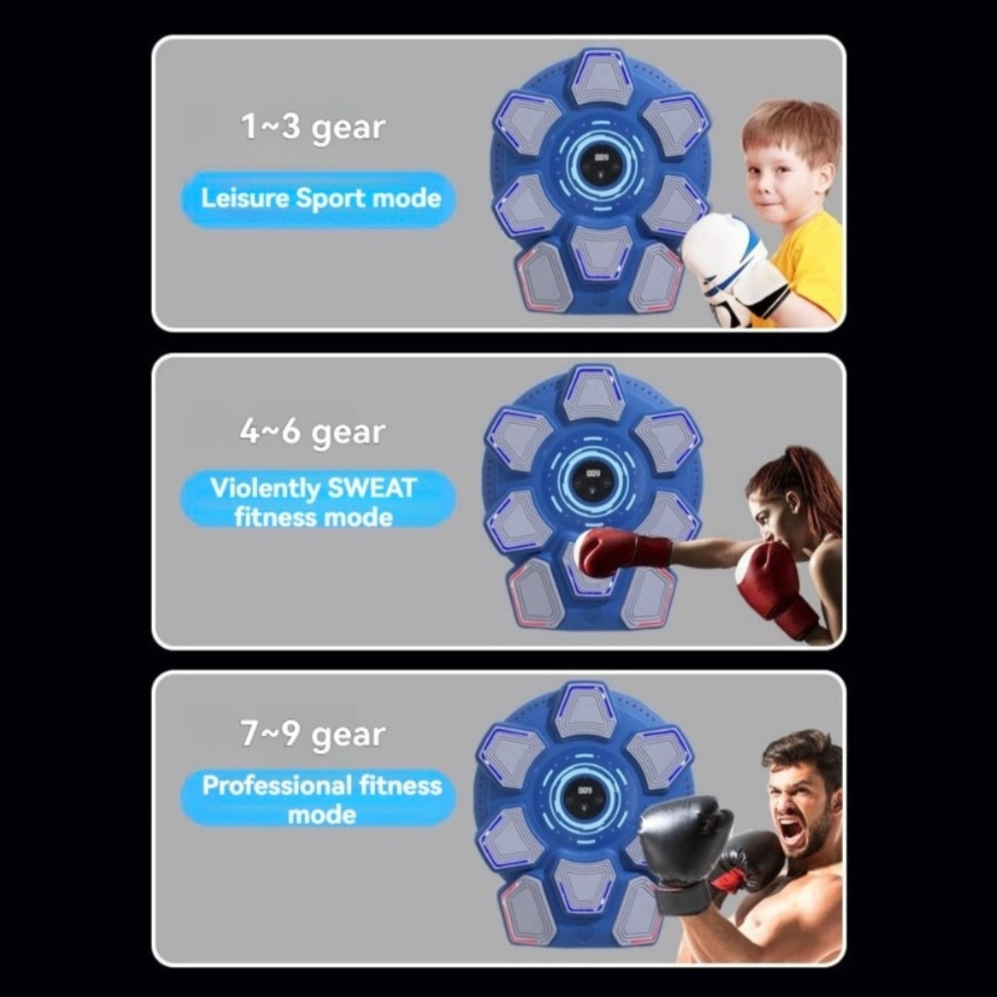 Smart Music Boxing Machine | Bluetooth Boxing Target with Music & LCD Counter – Home Fitness & Training Pad