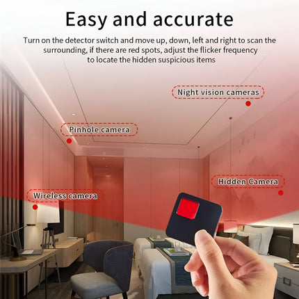 Hidden Camera Finder – Portable RF Tracker with Infrared Detection & USB Charging