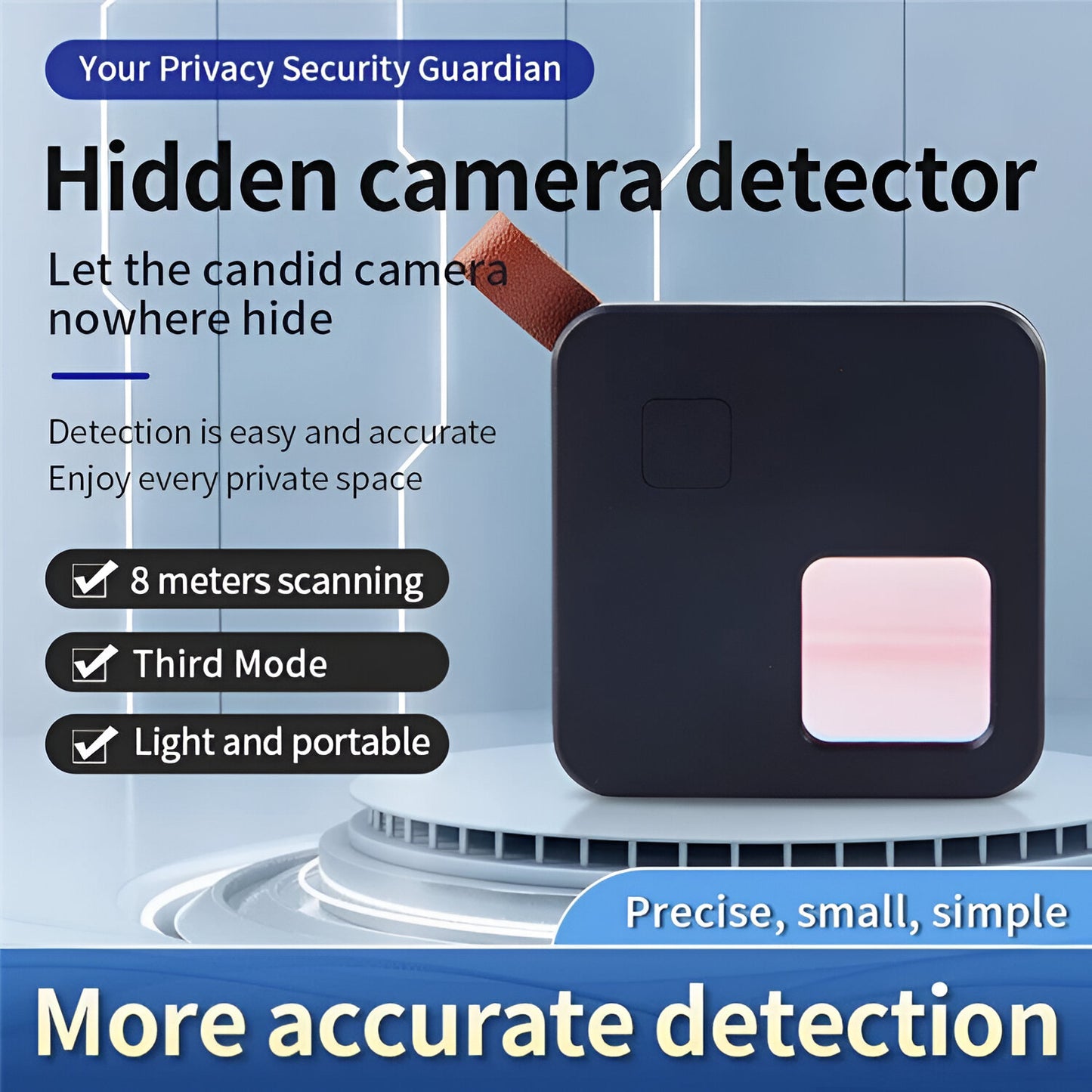 Hidden Camera Finder – Portable RF Tracker with Infrared Detection & USB Charging