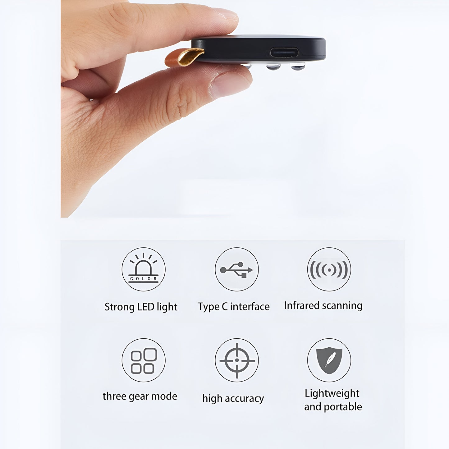 Hidden Camera Finder – Portable RF Tracker with Infrared Detection & USB Charging