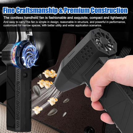 Super Intense Wind Turbofan X6 | 130000RPM Portable Air Blower & Jet Duster for Car, Outdoor & Home Cleaning
