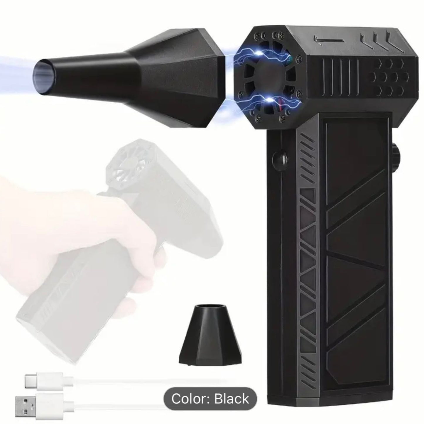 Super Intense Wind Turbofan X6 | 130000RPM Portable Air Blower & Jet Duster for Car, Outdoor & Home Cleaning