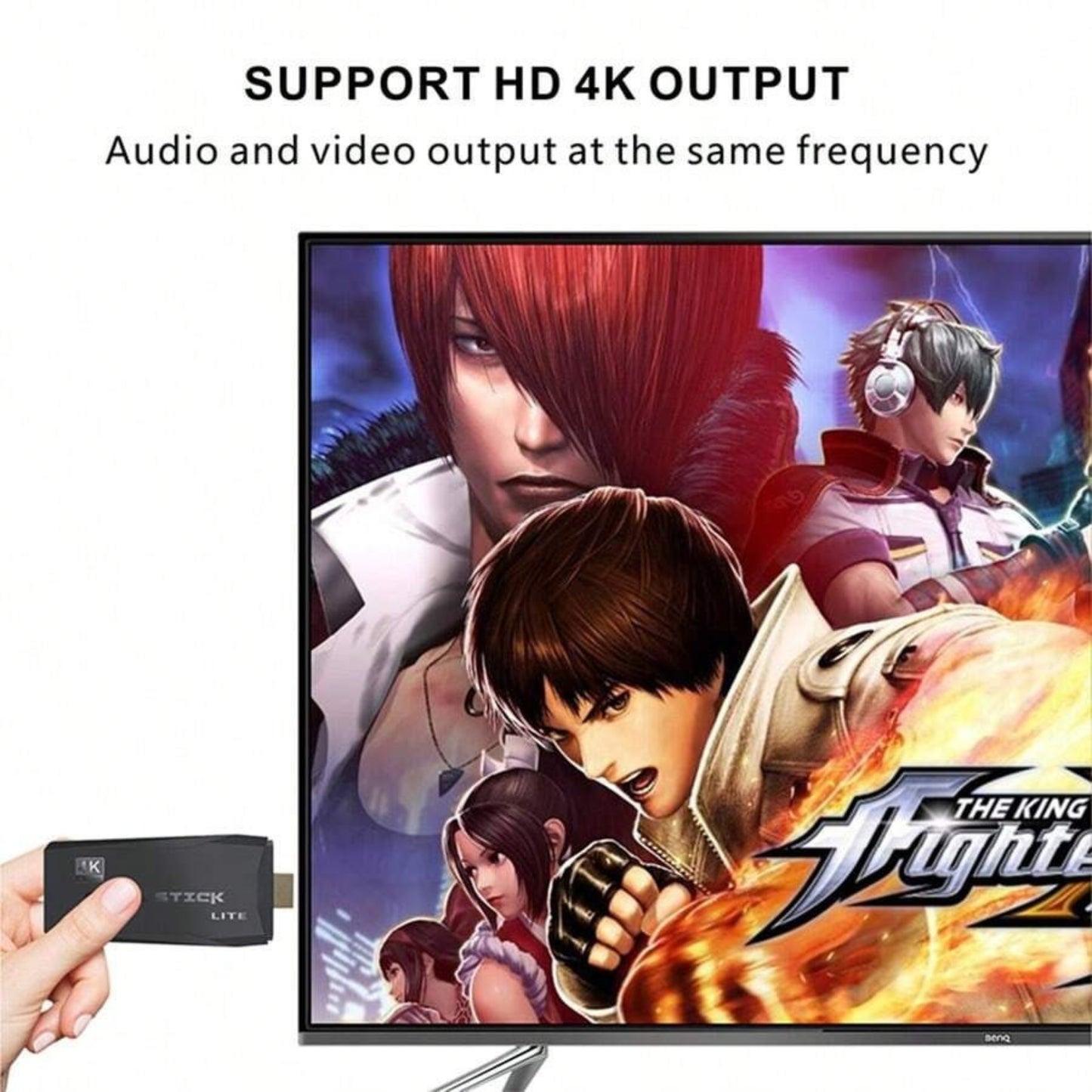 2.4G Wireless Retro Game Stick with Dual Gamepads | 4K HDMI Output | 25,000+ Built-in Games & 12 Classic Emulators