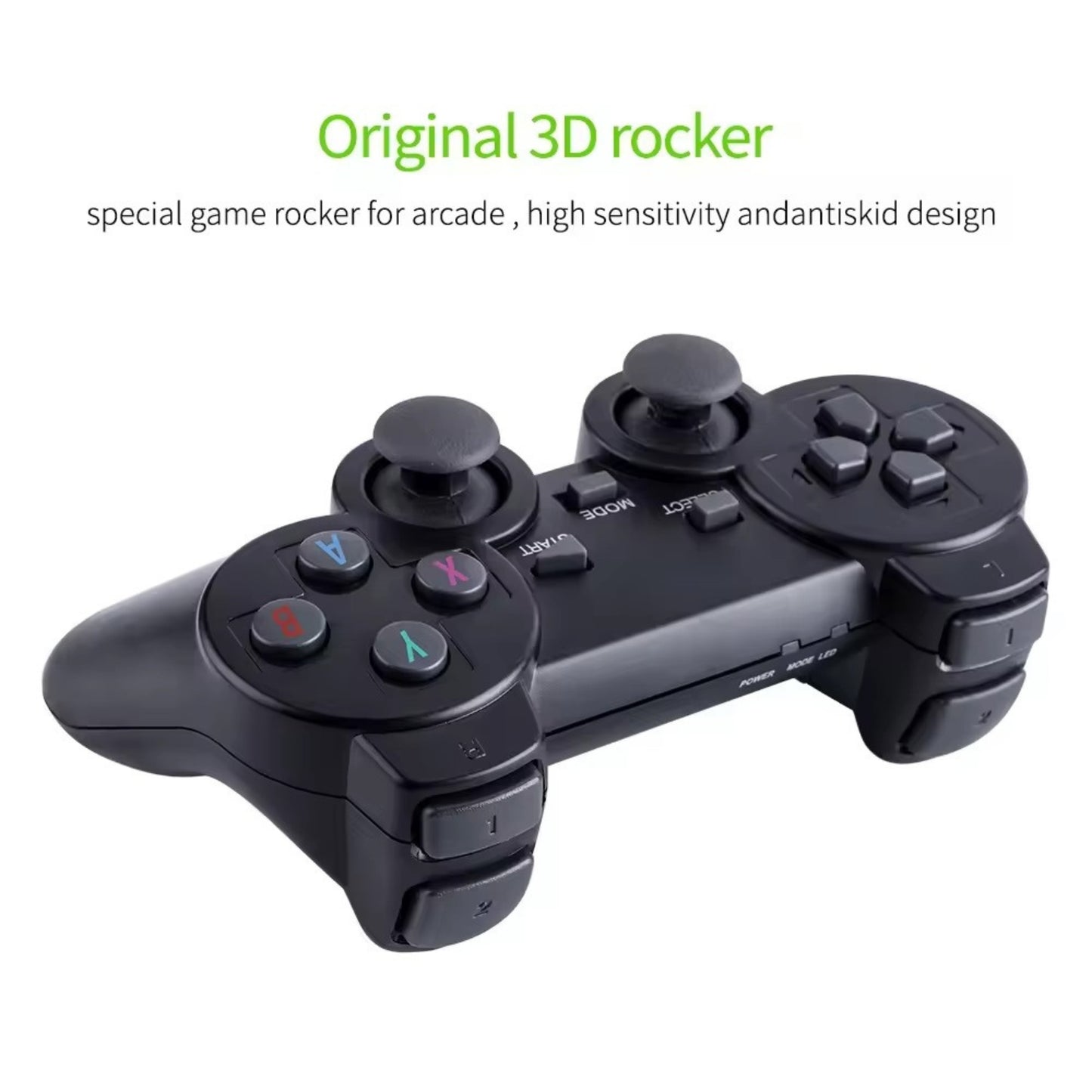 2.4G Wireless Retro Game Stick with Dual Gamepads | 4K HDMI Output | 25,000+ Built-in Games & 12 Classic Emulators