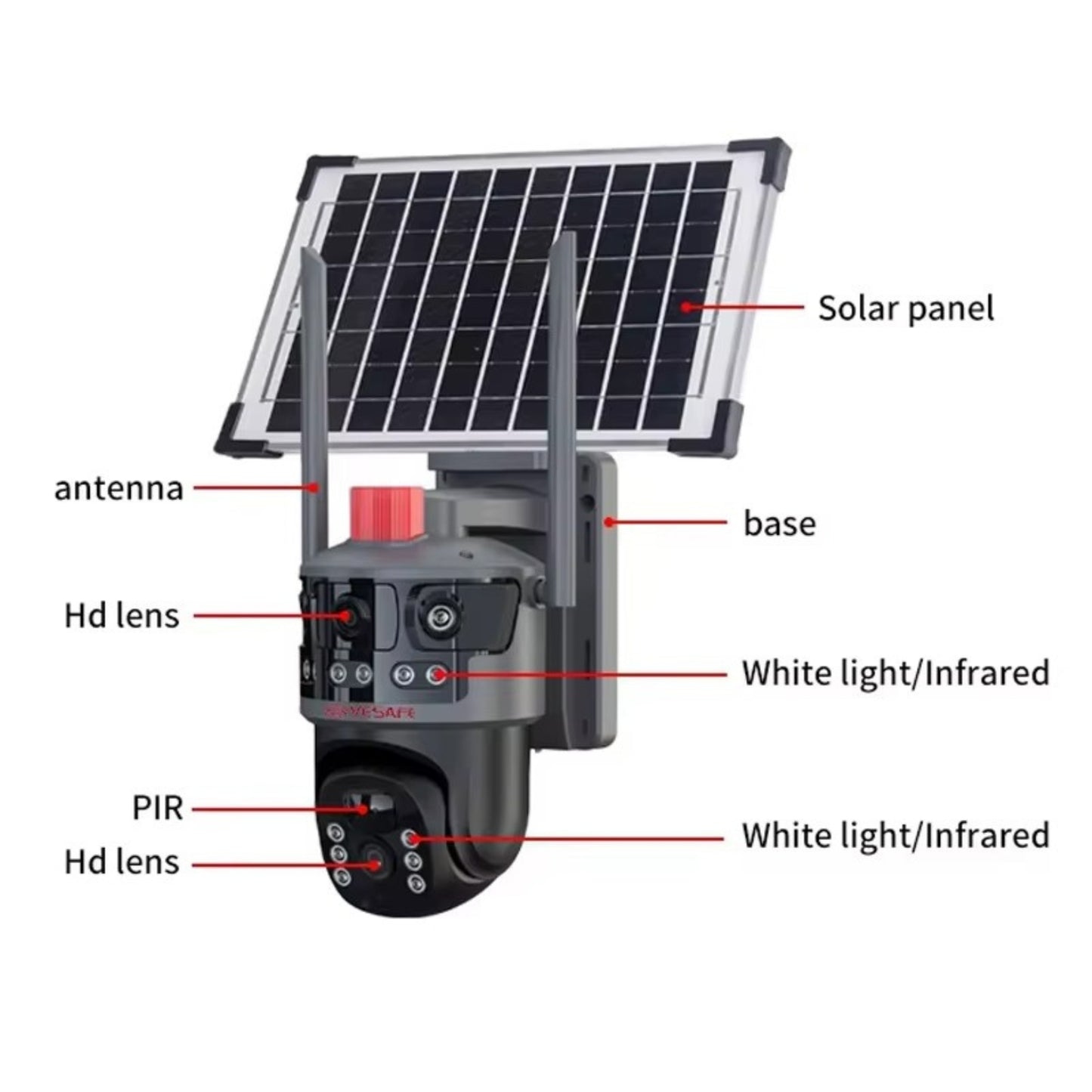AI Solar Camera 2 in 1 SPM-T Series | 4G Pro WiFi Outdoor Security Camera | 6MP/8MP Full Colour Night Vision | Dual SIM & WiFi Connectivity