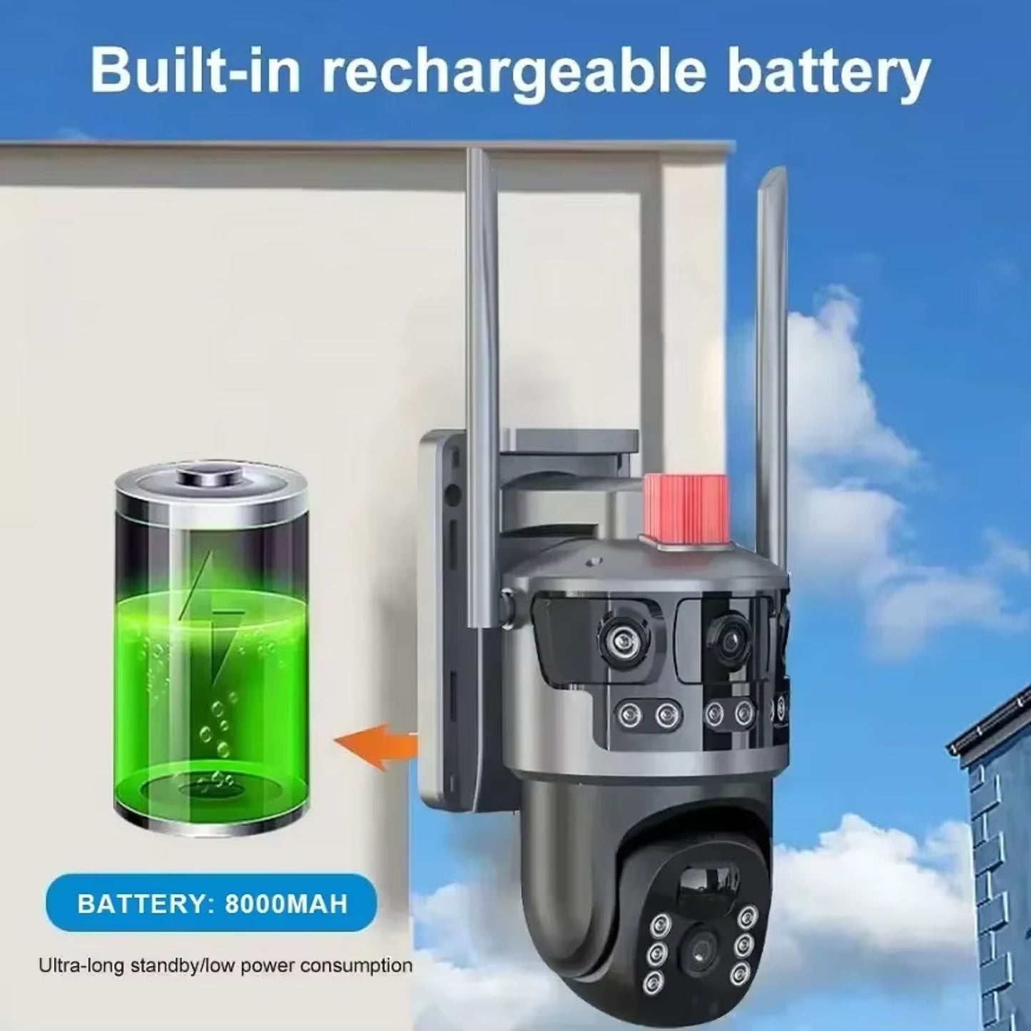 AI Solar Camera 2 in 1 SPM-T Series | 4G Pro WiFi Outdoor Security Camera | 6MP/8MP Full Colour Night Vision | Dual SIM & WiFi Connectivity