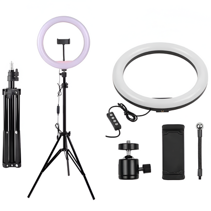 Dimmable LED Ring Light with Tripod Stand & Remote