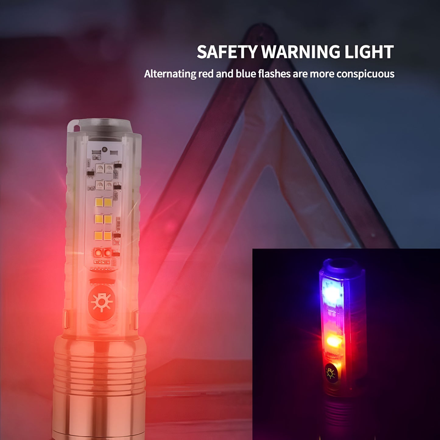 Multifunctional Zoom Flashlight | Rechargeable Zoomable Torch with 8 Modes, Solar & Type-C Fast Charging