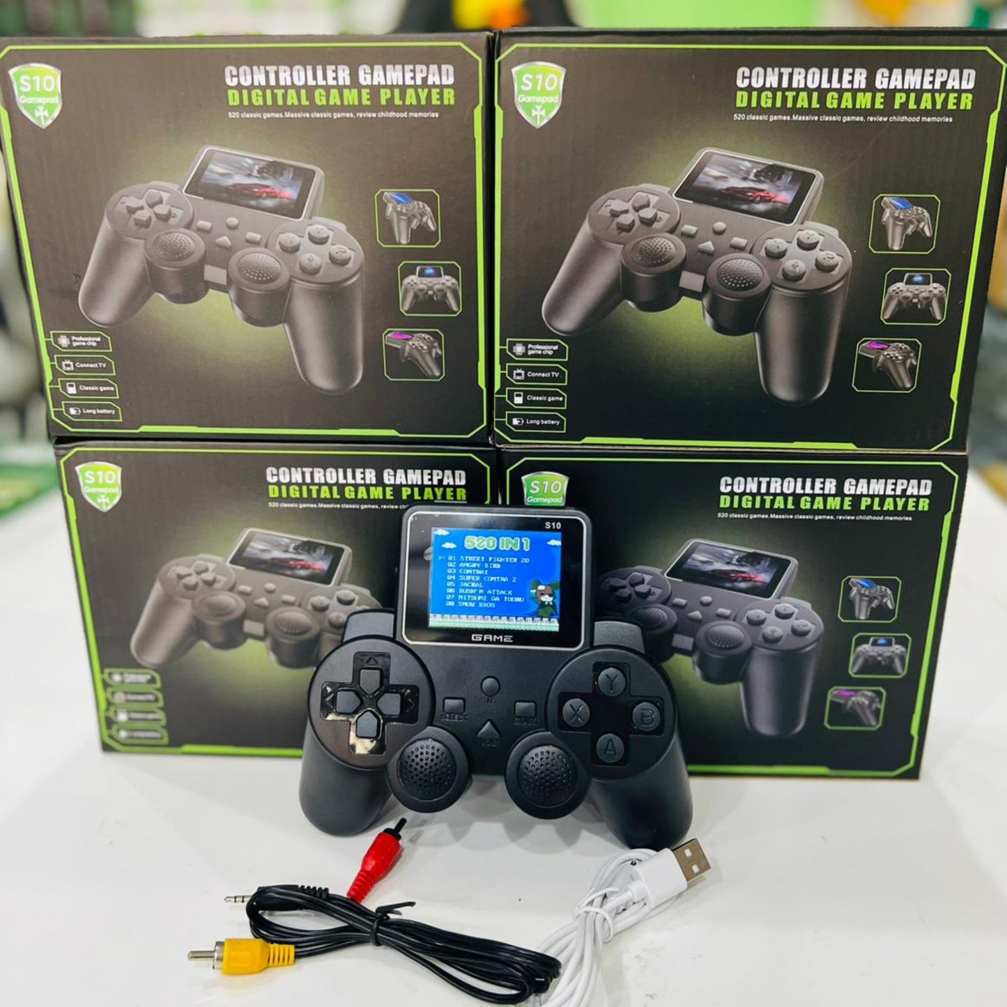 S10 Gamepad Controller | 520 in 1 Digital Handheld Game Player with HD Screen & TV Connection