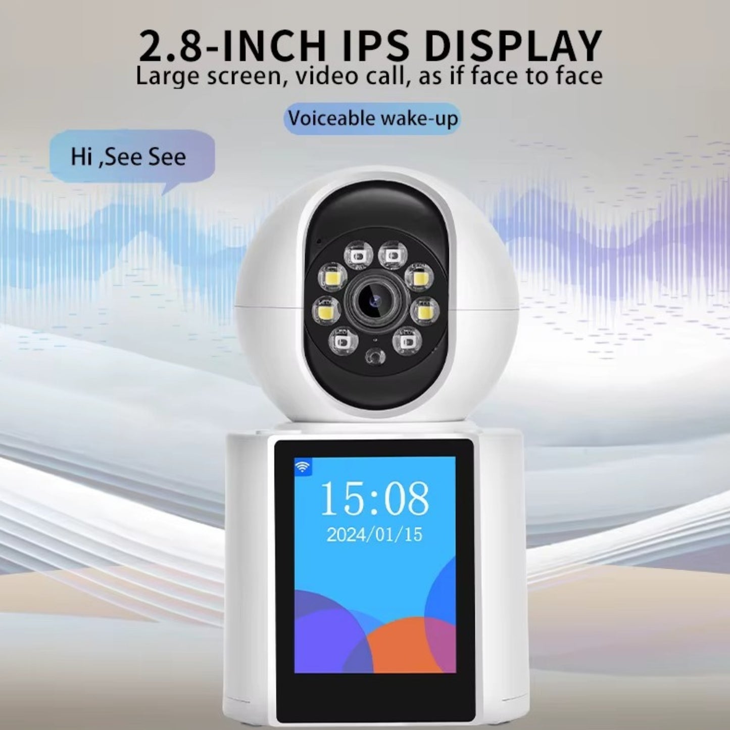 Video Calling Smart Camera | 2K HD Monitor with Motion Detection, Night Vision & Mobile Alerts