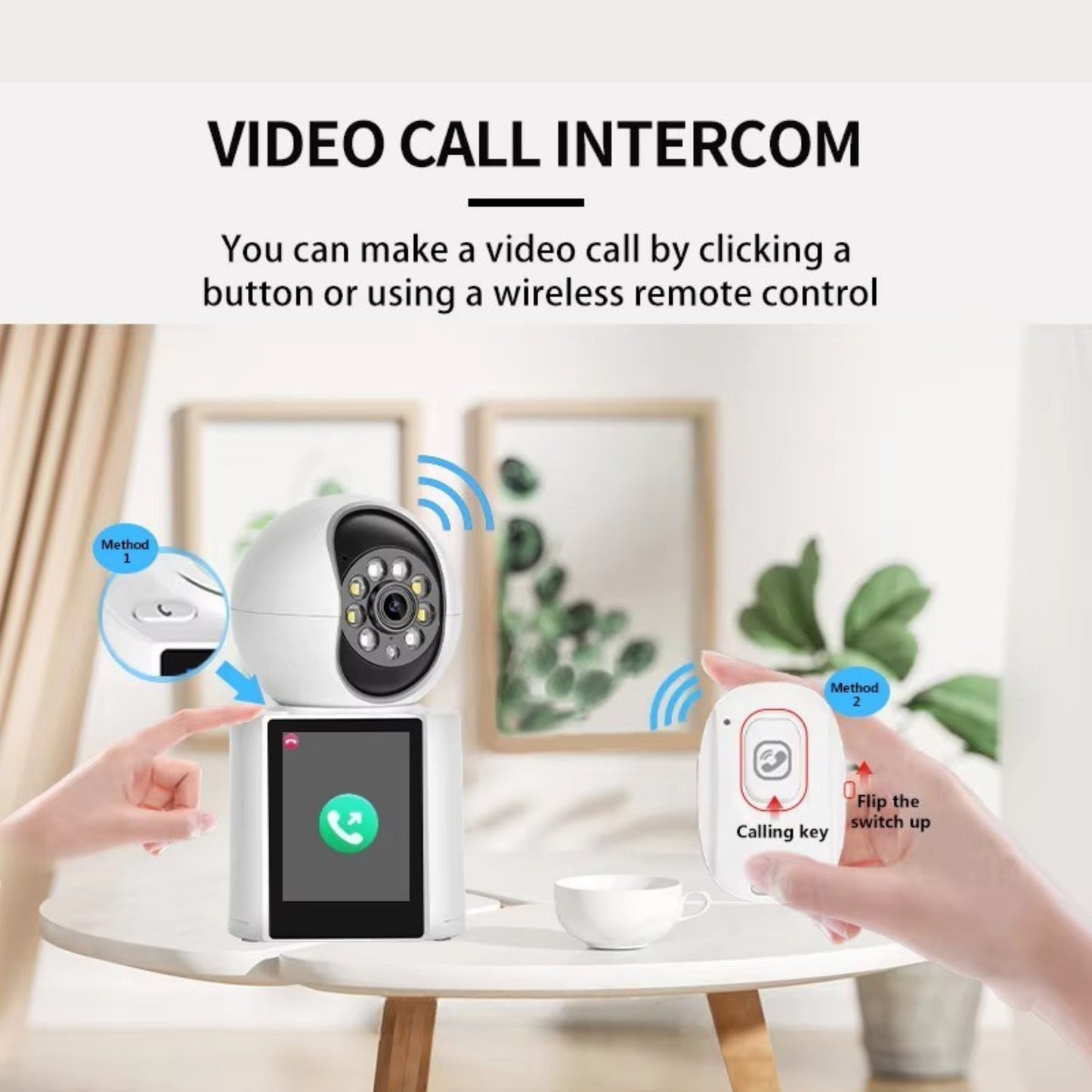 Video Calling Smart Camera | 2K HD Monitor with Motion Detection, Night Vision & Mobile Alerts