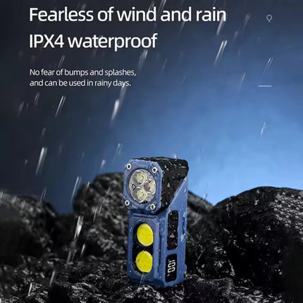 YEMAO T615 Mini Flashlight – Rechargeable EDC Light with 180° Rotating Head, Magnetic Base & Hands-Free Motion Sensor