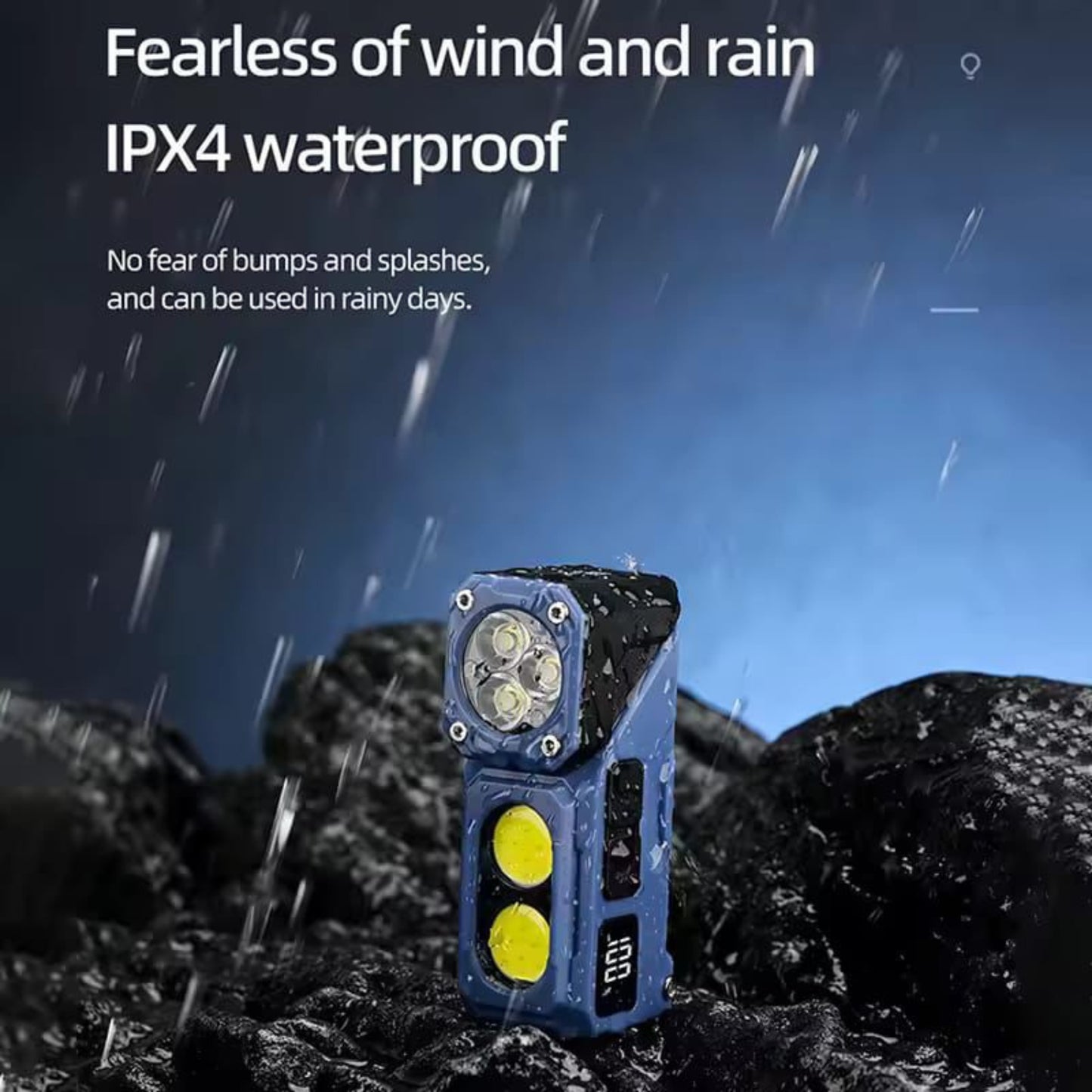 YEMAO T615 Mini Flashlight – Rechargeable EDC Light with 180° Rotating Head, Magnetic Base & Hands-Free Motion Sensor